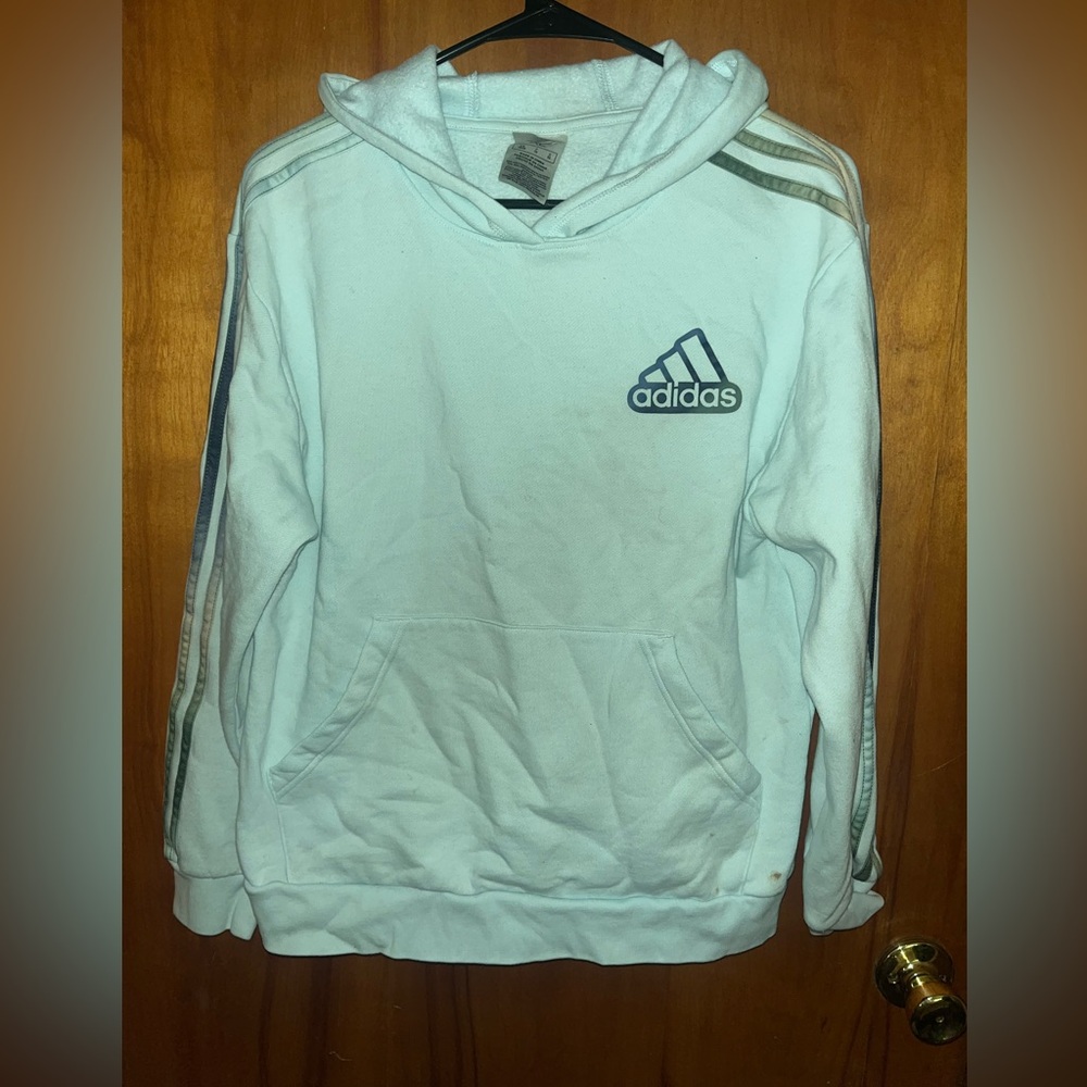 Adidas baby blue Hoodie with Logo